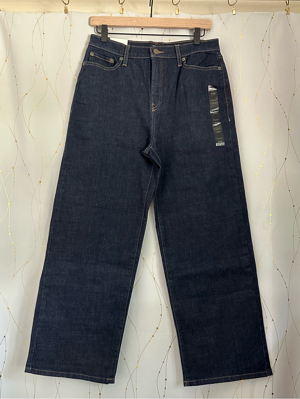 Banana Republic Ultra High Rise Wide Leg Jeans Dark Wash 8 Petite